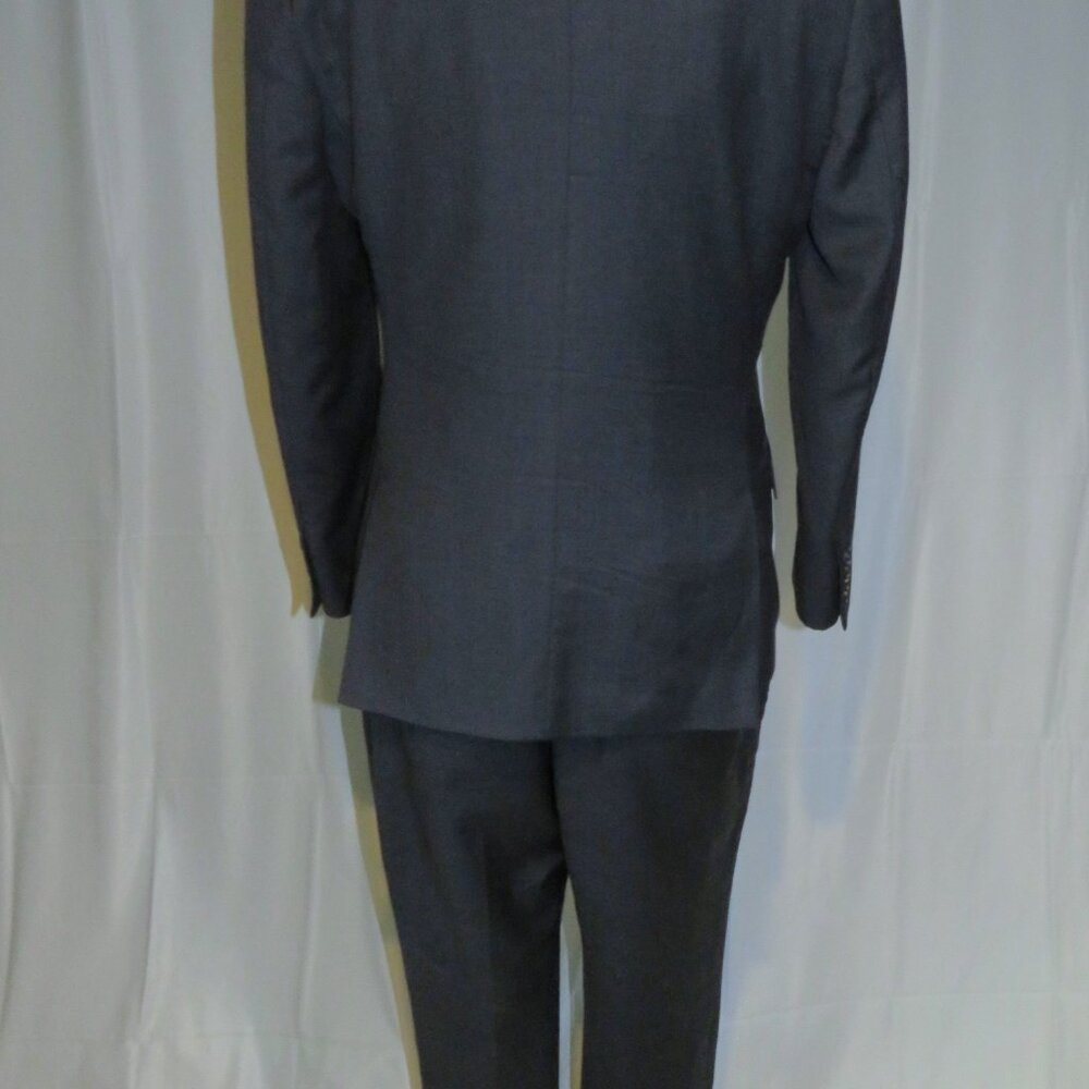 J. Crew Ludlow Tollegno Slate Blue Solid Knit Two Button Suit 36S - Picture 3 of 16